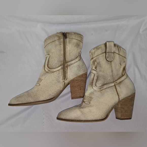 Corkys Friends In Low Places 3.5-Inch Heel Booties Memory Foam Insoles sz 9 - Picture 5 of 9